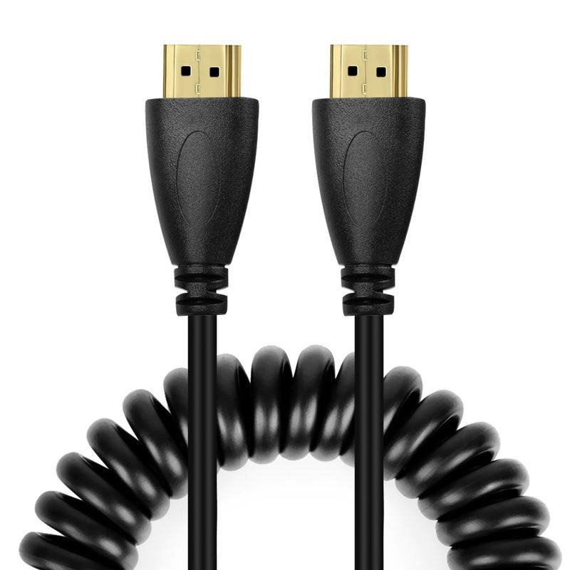 UCEC Short Coiled HDMI Cable, Short HDMI Cable 1 Foot-1.5 Foot(A to A), 4K@60Hz Ultra High Speed Supports for Monitor, Laptop, PC, Camera, Projector - Image 1